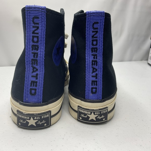 Converse X Undefeated Sneakers Chuck 70 All-Stars Hi Black Ivory Men 4 Wo's 6 - Picture 5 of 11